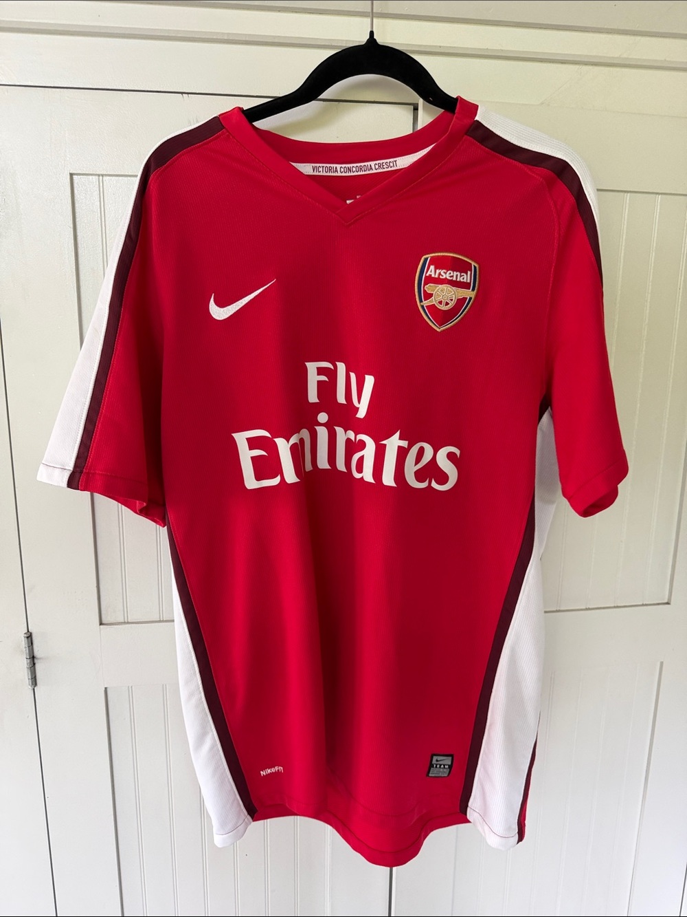 Nike Arsenal Red and White Men's Soccer Jersey